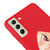 Samsung S21 Slant Eyes Telefon Kılıfı - Renkli Silikon - Kırmızı