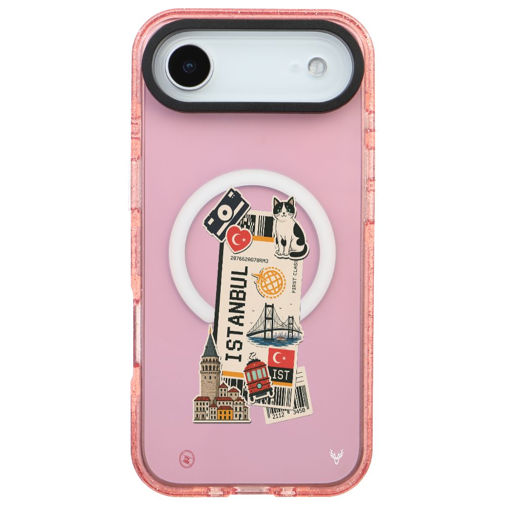 MagsafeliArtycaseSimliPembe