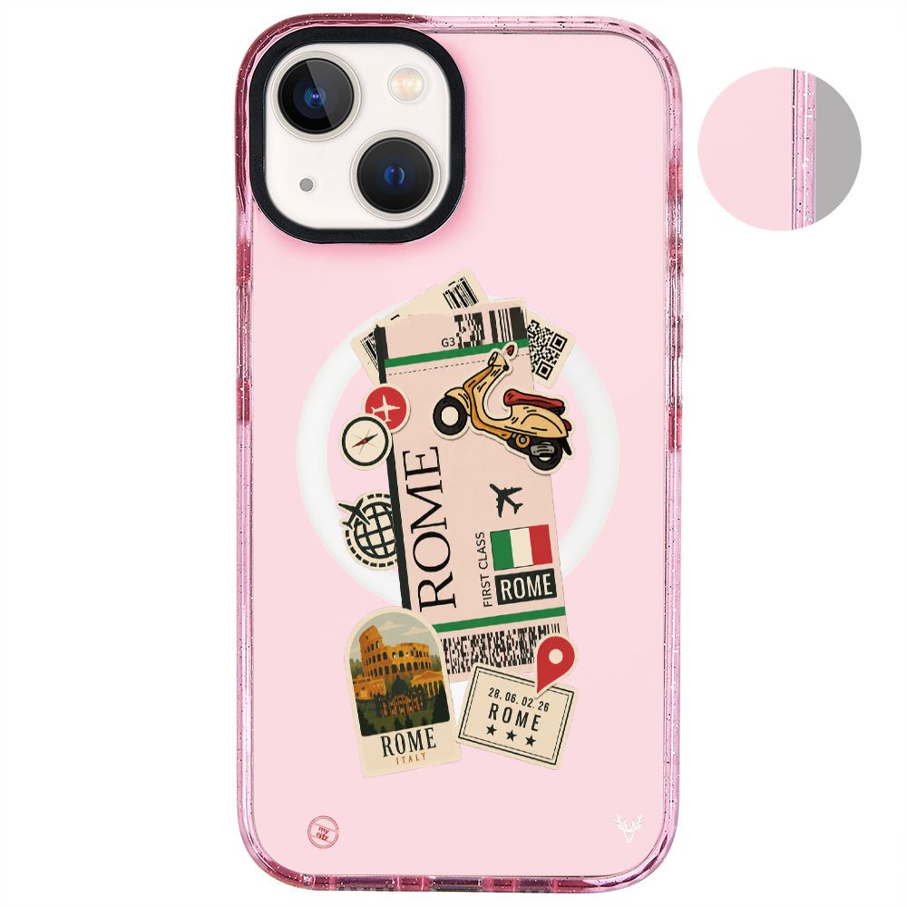 MagsafeliArtycaseSimliPembe