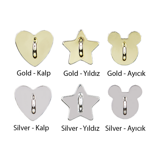 Zincirli Fular Yapışkanlı ve Klipsli Charm Aksesuar - Pembe Kırmızı