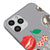 iPhone 11 Pro Luck Lips Berry Telefon Kılıfı - Renkli Silikon - Gri