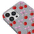 iPhone 12 Pro Max Berries Ribbons Telefon Kılıfı - Renkli Silikon - Gri