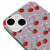 iPhone 13 Berries Ribbons Telefon Kılıfı - Renkli Silikon - Gri