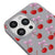 iPhone 16 Pro Max Berries Ribbons Telefon Kılıfı - Renkli Silikon - Gri