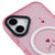 iPhone 16 Gossip Girl Telefon Kılıfı - Magsafeli Artycase - Simli Pembe
