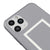 iPhone 11 Pro Lovelandık Çerçeve Telefon Kılıfı - Renkli Silikon - Gri
