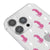 iPhone 14 Pro Pink Leopar Telefon Kılıfı - Şeffaf - Saydam