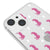 iPhone 15 Plus Pink Leopar Telefon Kılıfı - Şeffaf - Saydam
