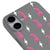 iPhone 17 Pink Leopar Telefon Kılıfı - Renkli Silikon - Gri