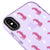 iPhone XS Pink Leopar Telefon Kılıfı - Artycase - Simli Mor
