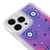 iPhone 15 Pro Nazar Repeller Telefon Kılıfı - Neon - Violet