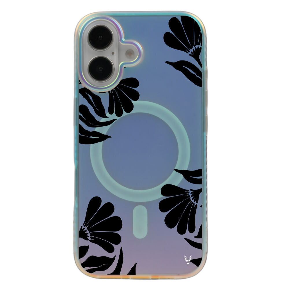 iPhone 16 Dark Flowers Magsafe Case Aura Hologram