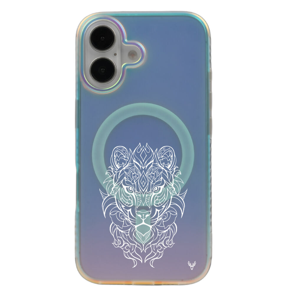 iPhone 16 Plus Motifli Aslan Magsafe Case Aura Hologram