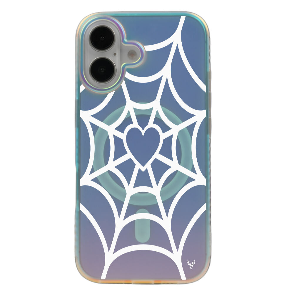 iPhone 16 Plus Örümcek Ağları Magsafe Case Aura Hologram