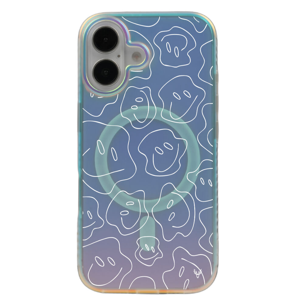 iPhone 16 Surreal Faces Magsafe Case Aura Hologram