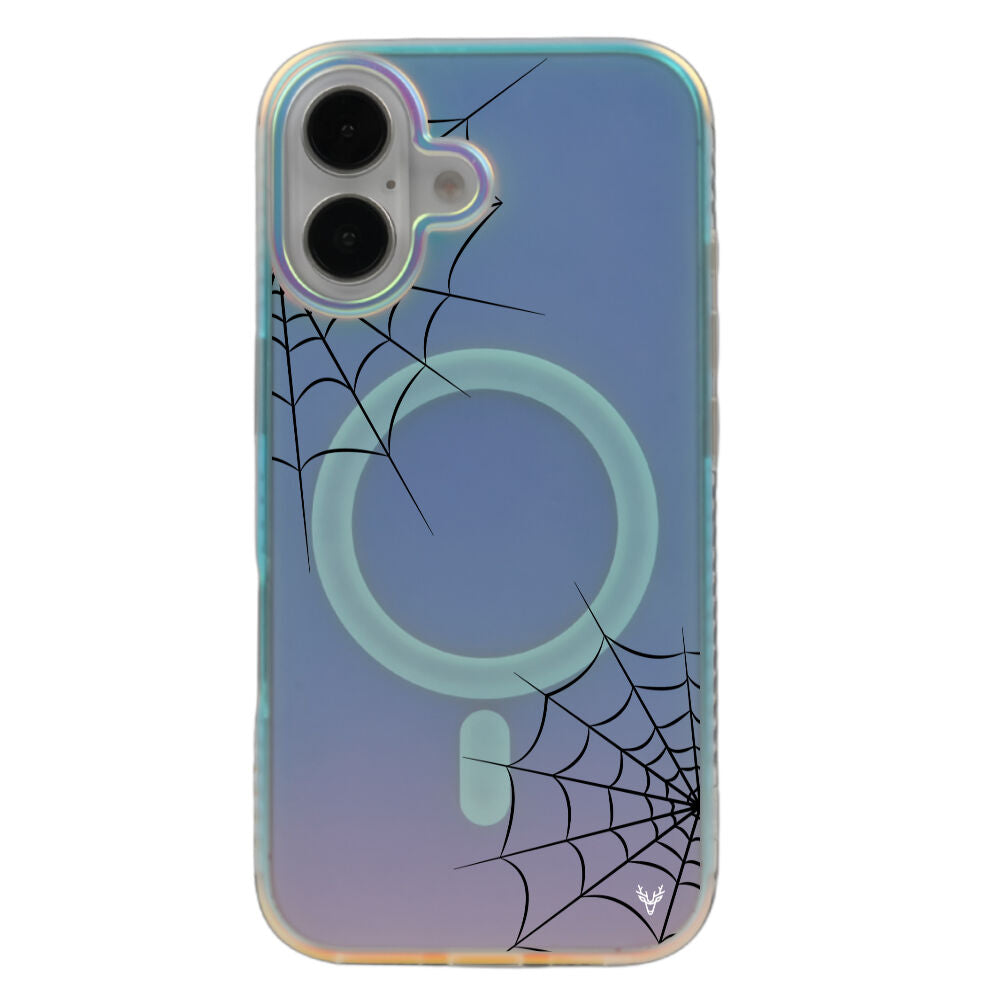 iPhone 16 Plus Spider Web Magsafe Case Aura Hologram