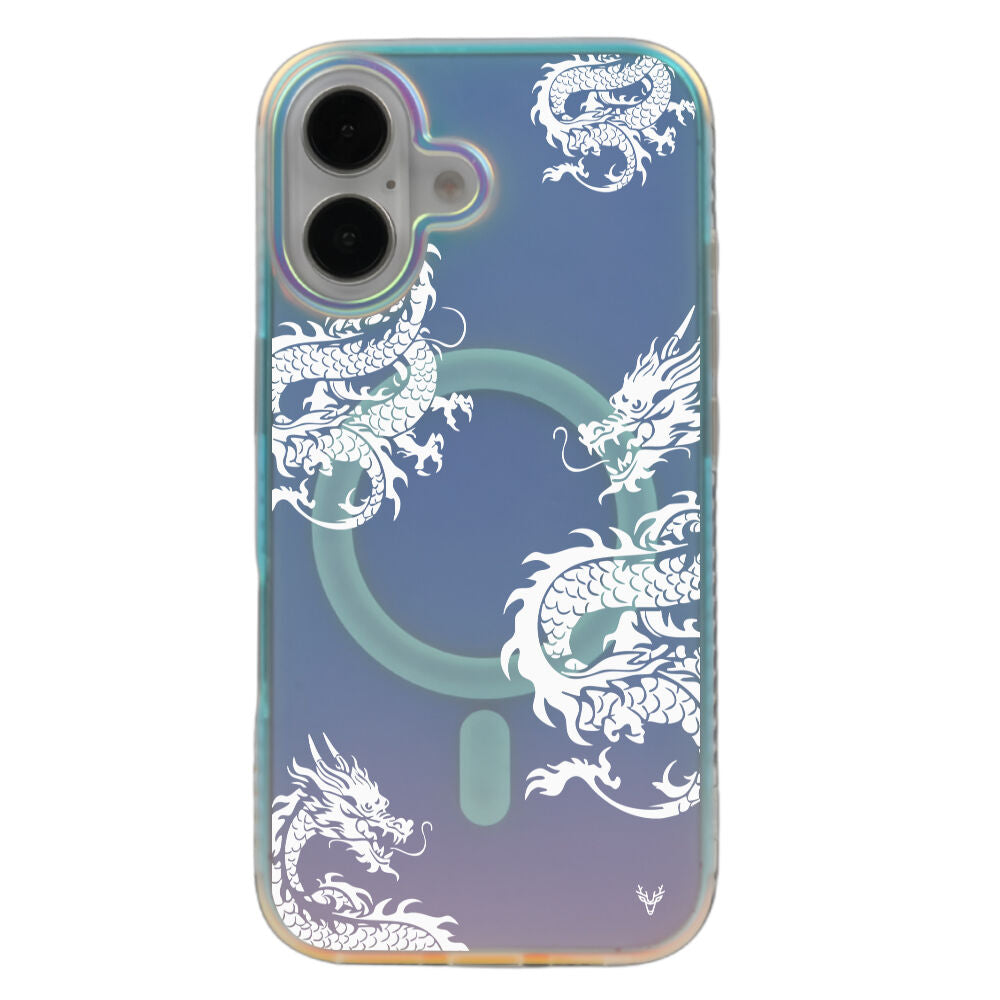 iPhone 16 Plus White Dragon Magsafe Case Aura Hologram