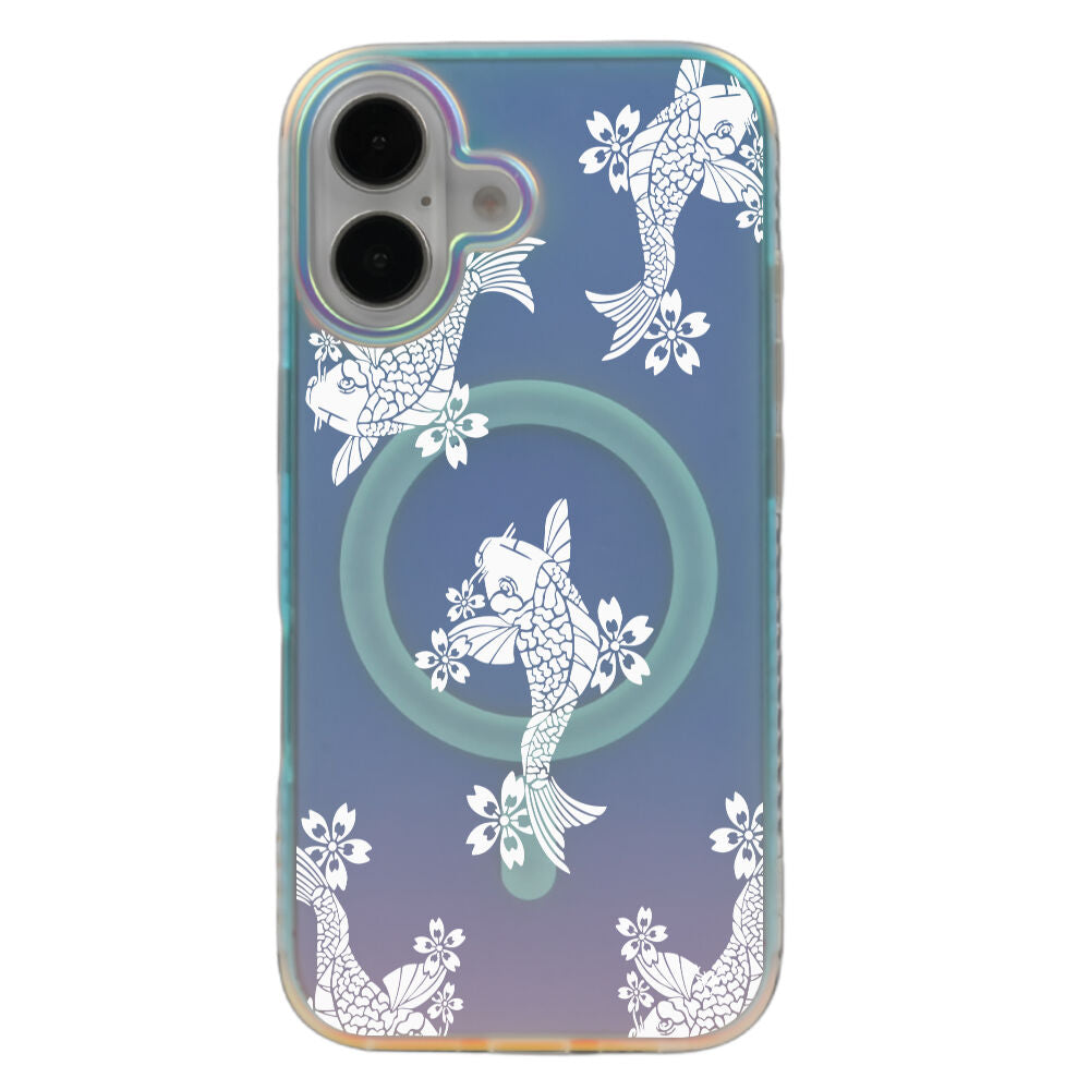 iPhone 16 Plus Fish Flower Magsafe Case Aura Hologram