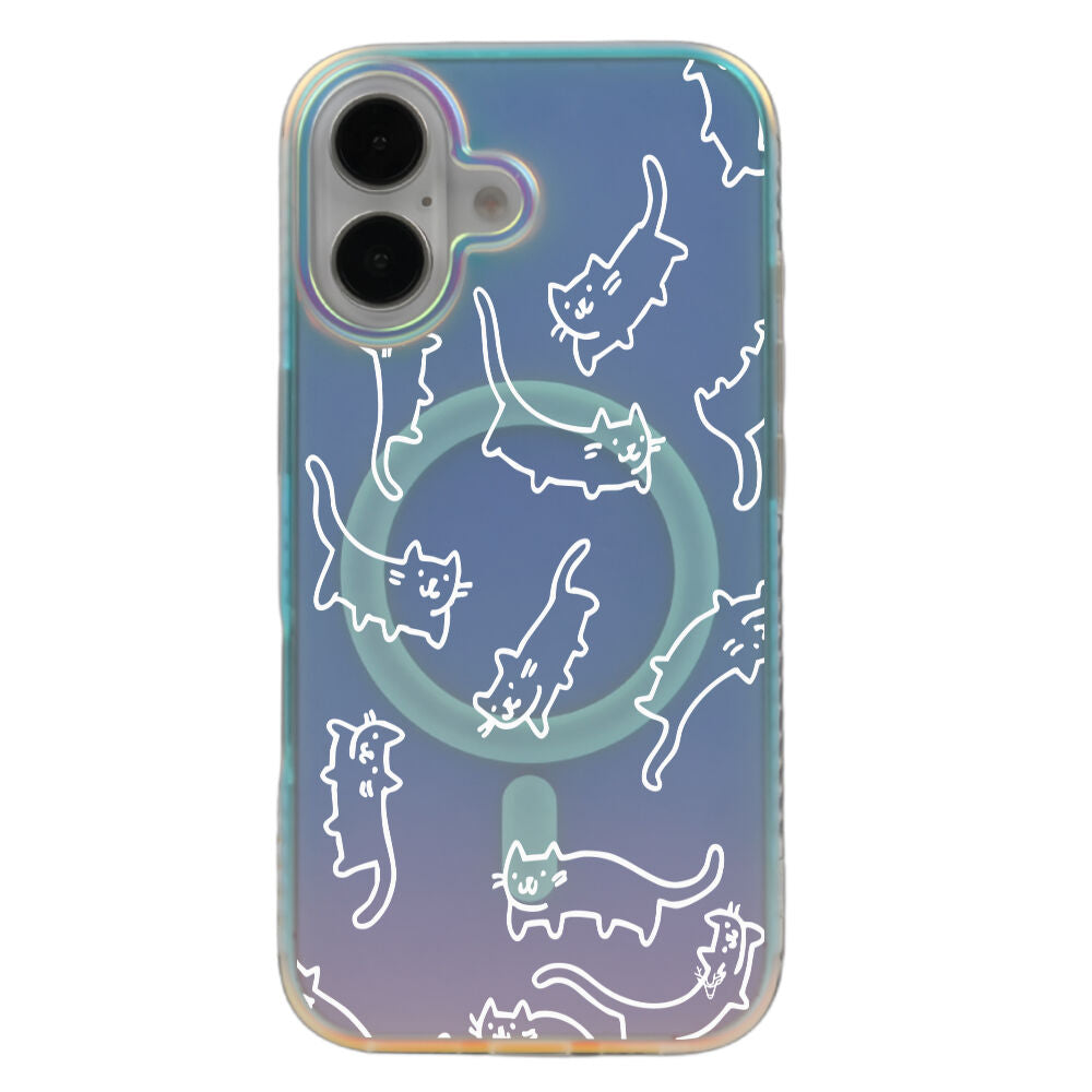 iPhone 16 Light Cats Magsafe Case Aura Hologram