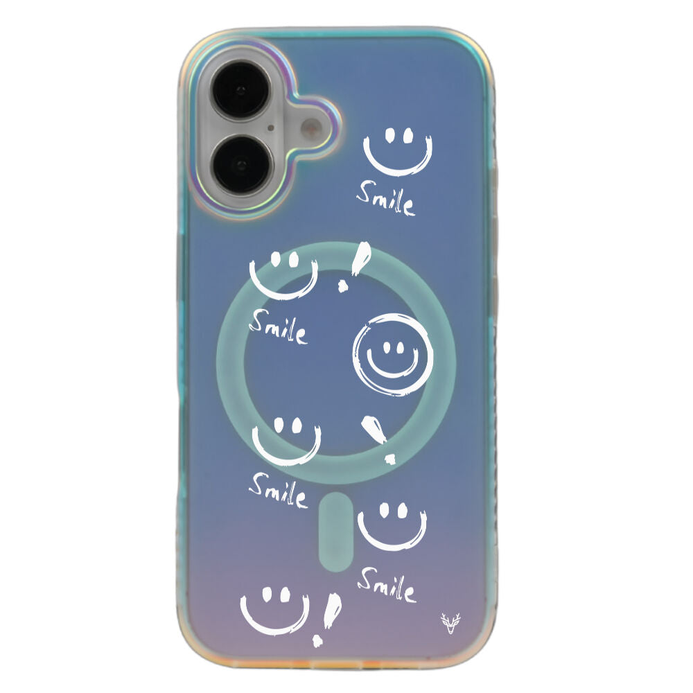 iPhone 16 Plus What a Smile Magsafe Case Aura Hologram