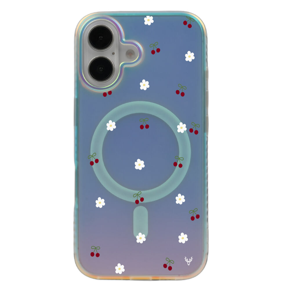 iPhone 16 Plus Daisy Cherry Magsafe Case Aura Hologram