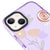 iPhone 13 Mini Flowers Design Telefon Kılıfı - Artycase - Simli Mor
