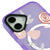 iPhone 16 Flowers Design Telefon Kılıfı - Magsafeli Artycase - Simli Mor