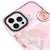 iPhone 16 Pro Flowers Design Telefon Kılıfı - Magsafeli Artycase - Simli Pembe