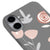 iPhone 17 Flowers Design Telefon Kılıfı - Renkli Silikon - Gri