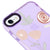iPhone 7 Flowers Design Telefon Kılıfı - Artycase - Simli Mor