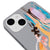 iPhone 15 Plus Colorful Paint Telefon Kılıfı - Renkli Silikon - Gri