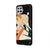 Samsung A22 Paint Silhouette Telefon Kılıfı - Renkli Silikon - Siyah