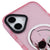 iPhone 16 Kuru Kafa Telefon Kılıfı - Magsafeli Artycase - Simli Pembe