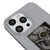 iPhone 14 Pro Skull Telefon Kılıfı - Renkli Silikon - Gri