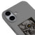 iPhone 17 Skull Telefon Kılıfı - Renkli Silikon - Gri