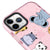 iPhone 11 Pro Cute Animals Telefon Kılıfı - Artycase - Simli Pembe