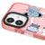 iPhone 17 Cute Animals Telefon Kılıfı - Magsafeli Artycase - Simli Pembe
