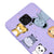 Xiaomi Redmi Note 9S Cute Animals Telefon Kılıfı - Renkli Silikon - Lila