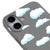 iPhone 17 Cute Clouds Telefon Kılıfı - Renkli Silikon - Gri