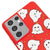 Samsung S21 Ultra Cute Ghost Telefon Kılıfı - Renkli Silikon - Kırmızı