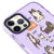 iPhone 12 Pro Cats Day Telefon Kılıfı - Artycase - Simli Mor