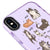 iPhone XS Cats Day Telefon Kılıfı - Artycase - Simli Mor