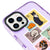 iPhone 12 Pro Max Cat Postage Telefon Kılıfı - Artycase - Simli Mor