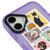 iPhone 16 Plus Cat Postage Telefon Kılıfı - Magsafeli Artycase - Simli Mor