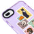 iPhone 8 Plus Cat Postage Telefon Kılıfı - Artycase - Simli Mor