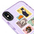 iPhone XS Max Cat Postage Telefon Kılıfı - Artycase - Simli Mor
