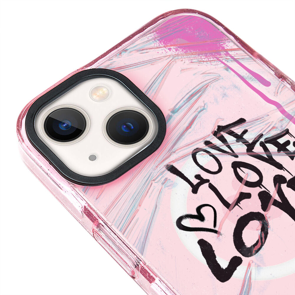 MagsafeliArtycaseSimliPembe