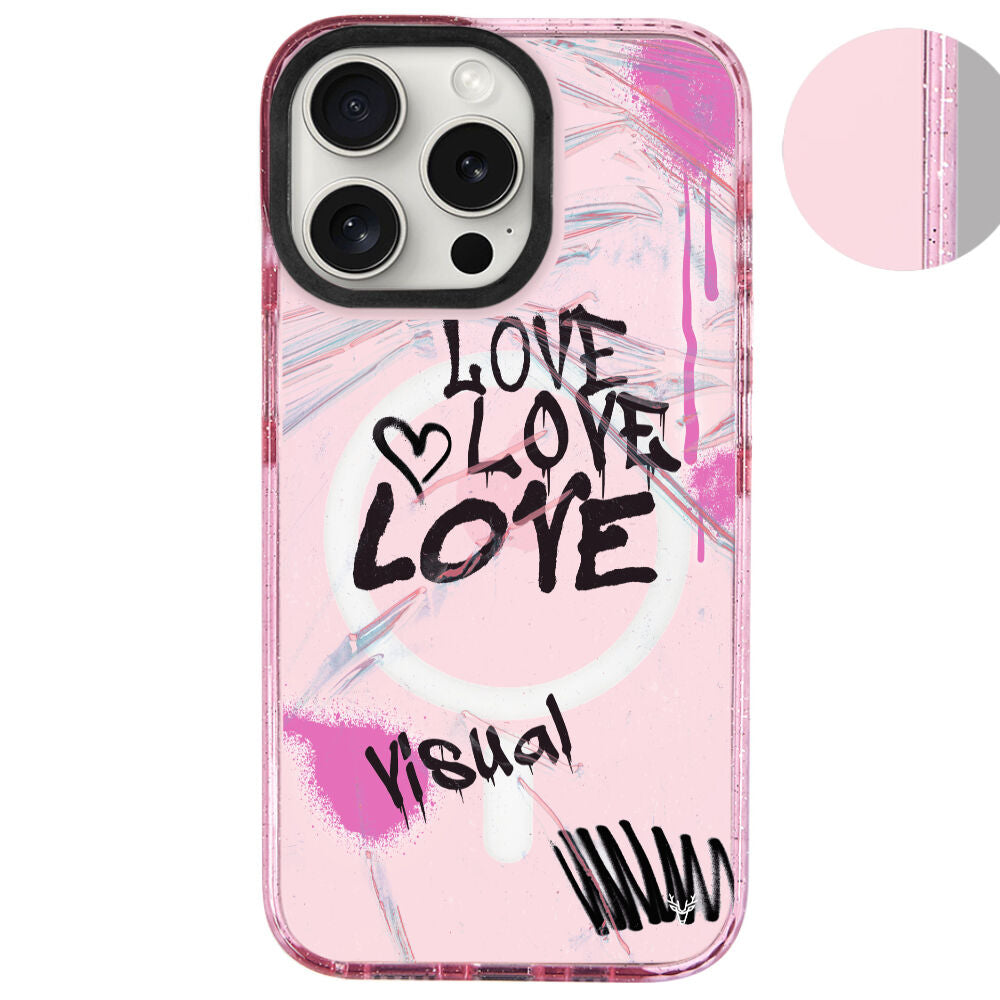 MagsafeliArtycaseSimliPembe