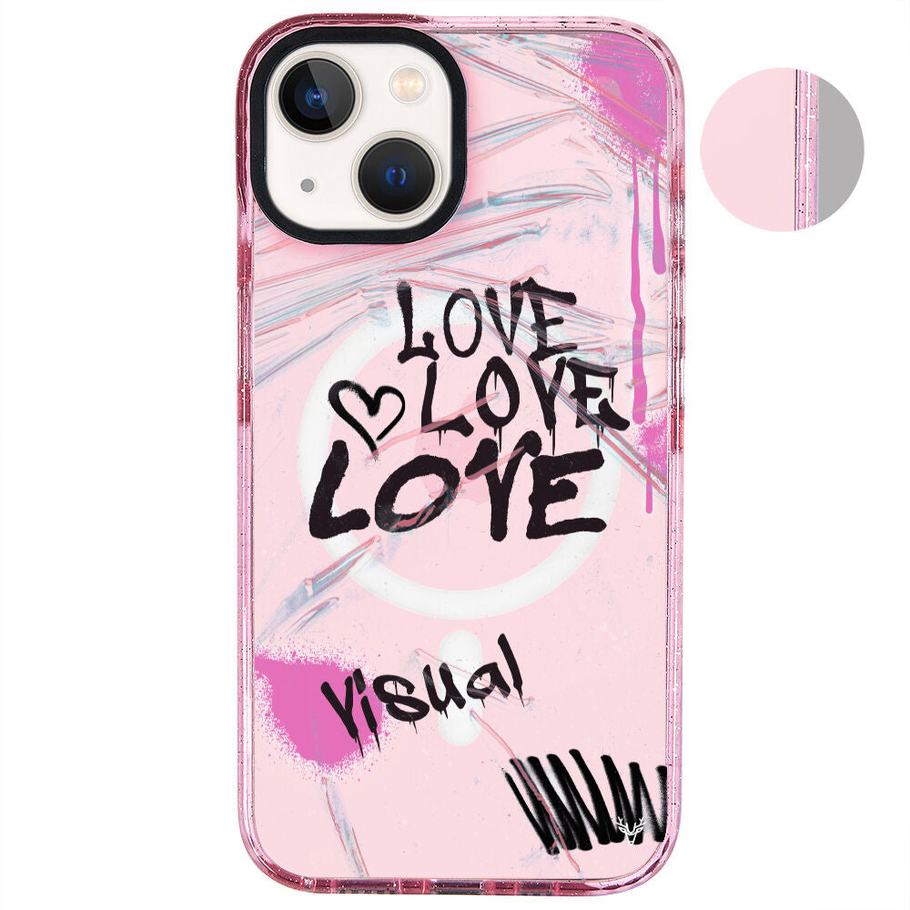 MagsafeliArtycaseSimliPembe