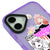 iPhone 16 Anime Colage Telefon Kılıfı - Magsafeli Artycase - Simli Mor